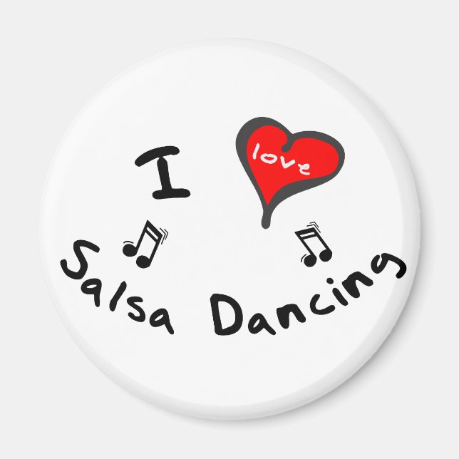 Imán Salsa Dancing Gifts - I Heart Salsa Dancing (Frente)