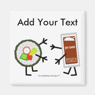 Imán Salsa de sushi y soya - Personalizable