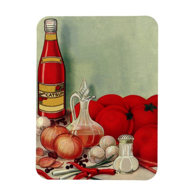 Imán Salsa de tomate de comida italiana antigua Cebolla (Vertical)