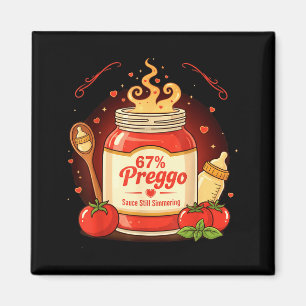 Imán Salsa Preggo Pasta Anuncio de Embarazo Divertido 6
