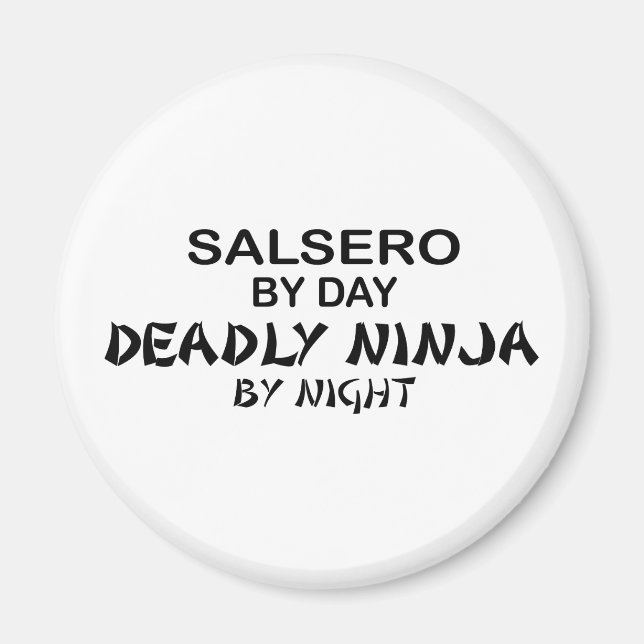 Imán Salsero Mortal Ninja por noche (Frente)
