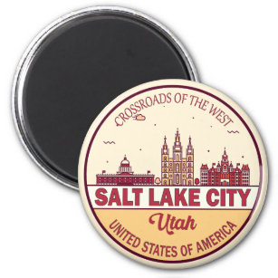 Imán Salt Lake City Utah City Skyline Emblem
