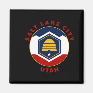 Imán Salt Lake City Utah Nuevo Ut Bandera Colmena Vacac