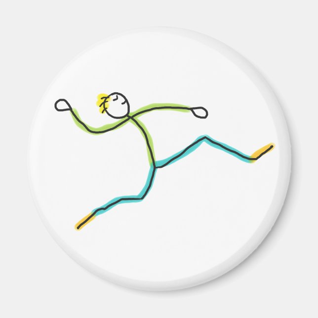 Imán Saltador de longitud Stickman (Frente)
