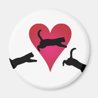 Imán Saltando al corazón de tu gato