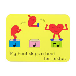 Imán Saltando el corazón en el amor: amarillo