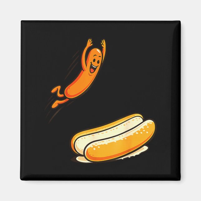 Imán Salto alto de hotdog  (Frente)