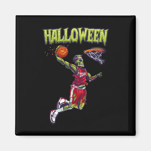 Imán Salto Zombie Basketball Dunk Player Halloween Pump (Frente)