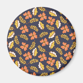 Imán Saltos de otoño cálidos con flores