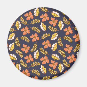 Imán Saltos de otoño cálidos con flores