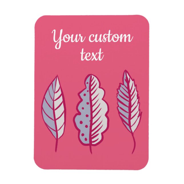 Imán Saltos rosas Resumen Texto decorativo Giratorio Pe (Vertical)