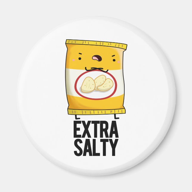 Imán Salty extra Funny Salty Snack Pun (Frente)