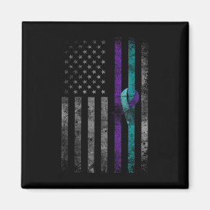 Imán Salud mental Bandera Americana Sensibilización sob
