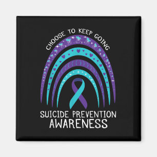 Imán Salud Mental Conciencia sobre el Suicidio Arcoíris