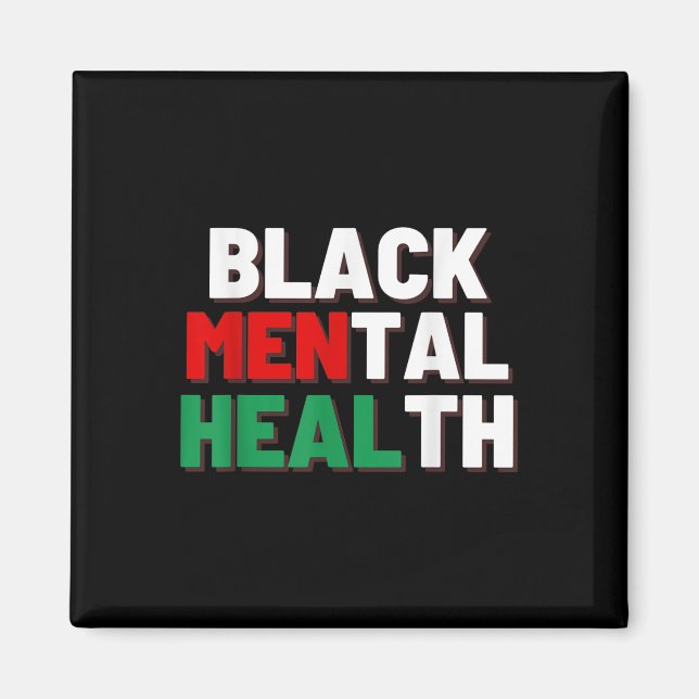 Imán Salud Mental Negra S  (Frente)