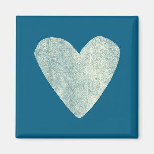 Imán Salud Mental Positiva Colorido Corazón Marfil