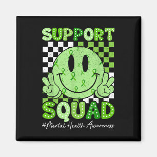 Imán Salud Mental S Conciencia Apoyo Squad Smile Face