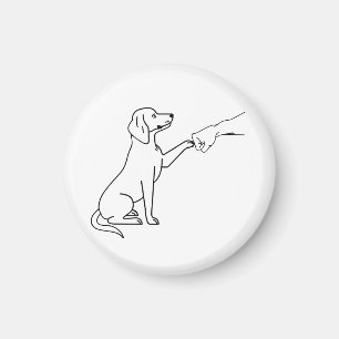 Imán Saludo con Puño de Beagle Regalo para Amantes d