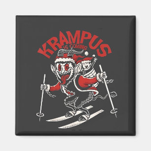 Imán Saludo de Navidad del Diablo de Navidad Krampus