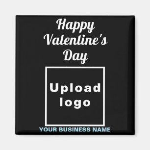 Imán Saludo de San Valentín Empresarial en Azul Marino