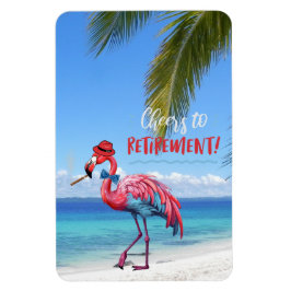 Imán Saludos a la Flamingo de Jubilación en la playa tr