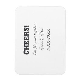 Imán Saludos a los 30 años juntos aniversario agregar n