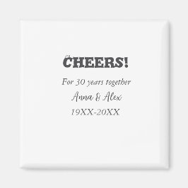 Imán Saludos a los 30 años juntos aniversario agregar n