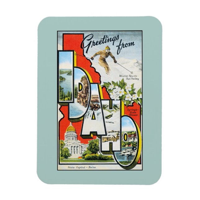 Imán Saludos antiguos de Idaho (Vertical)