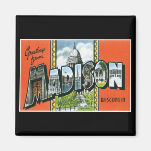 Imán ¡Saludos de Madison, Wisconsin!