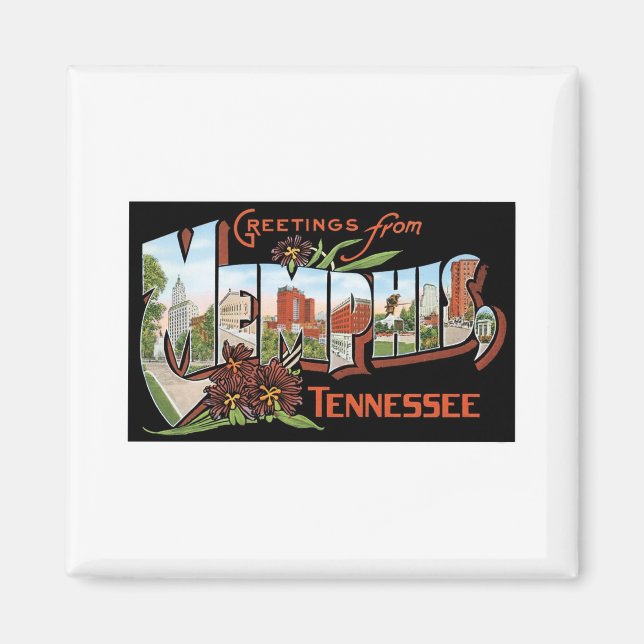 Imán Saludos de Memphis, Tennessee (Frente)