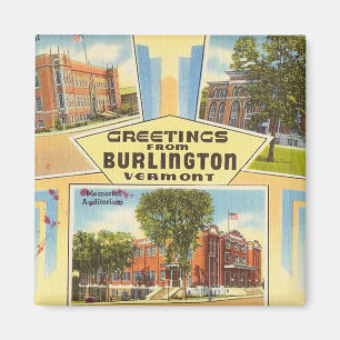 Imán Saludos Desde Burlington Vermont