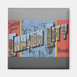 Imán Saludos desde Carson City Nevada, Vintage