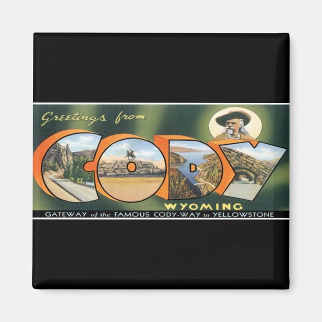 Imán Saludos desde Cody (Frente)