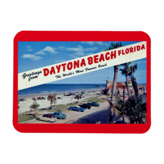 Imán Saludos desde Daytona Beach, Florida Vintage Post