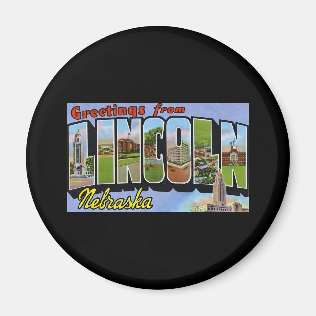 Imán Saludos desde Lincoln Nebraska (Frente)