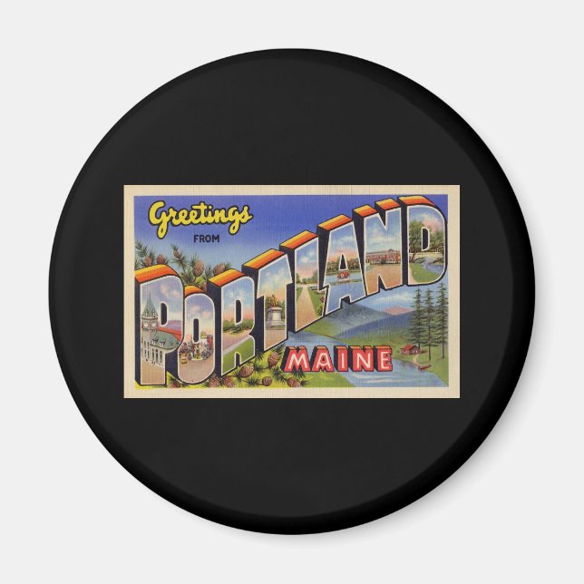 Imán Saludos desde Portland Maine (Frente)