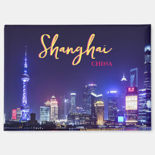 Imán Saludos desde Shanghai China Tarjeta Postal