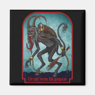Imán Saludos desde Ss Vom Krampus Festividad Navideña H