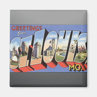 Imán Saludos Desde St. Louis, Mo., Vintage