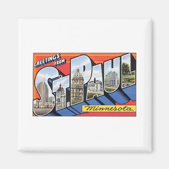Imán Saludos desde St. Paul Minnesota (Frente)