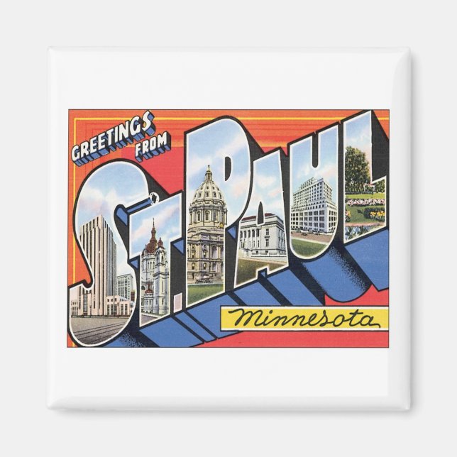 Imán Saludos Desde St.Paul Minnesota (Frente)