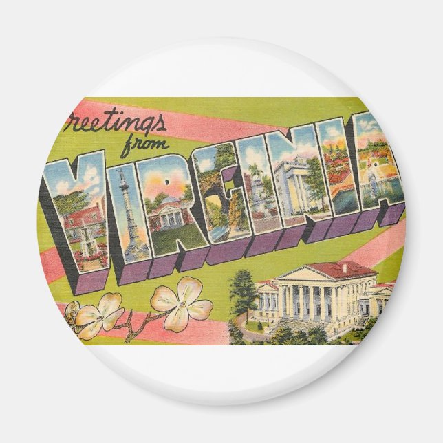 Imán Saludos desde Virginia (Frente)