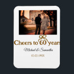 Imán Saludos dorados a boda de 60 años<br><div class="desc">diseño</div>