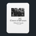 Imán Saludos dorados a boda de 60 años<br><div class="desc">diseño</div>