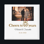 Imán Saludos dorados a boda de 60 años<br><div class="desc">diseño</div>