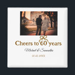 Imán Saludos dorados a boda de 60 años<br><div class="desc">diseño</div>