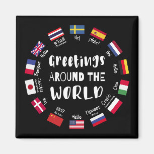 Imán Saludos en todo el mundo, Hola en todos los idioma