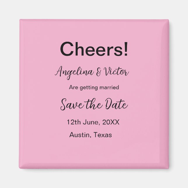 Imán Saludos guarda la fecha simple minimalista moderno (Frente)