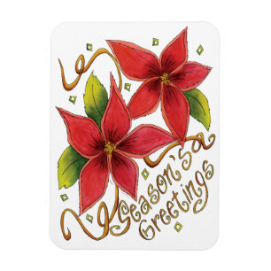 Imán Saludos lindos de la temporada de Navidad con poin