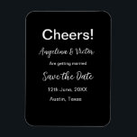 Imán Saludos para salvar la fecha simple minimalista mo<br><div class="desc">diseño</div>